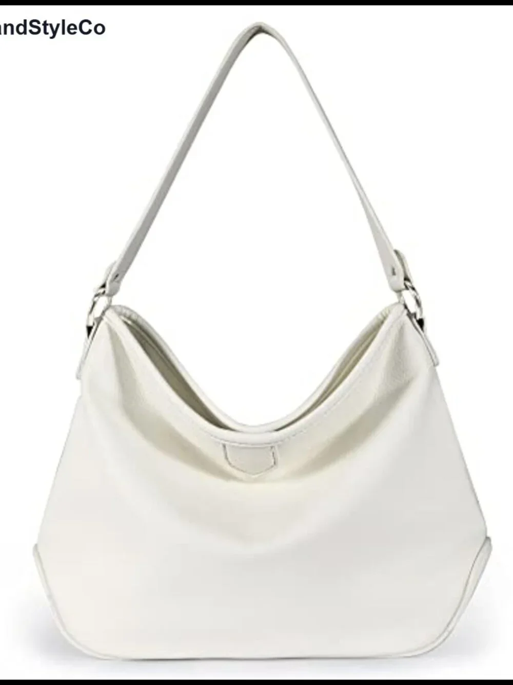 Faux Leather Medium Hobo Shoulder Bag Lightweight Everyday Purse
